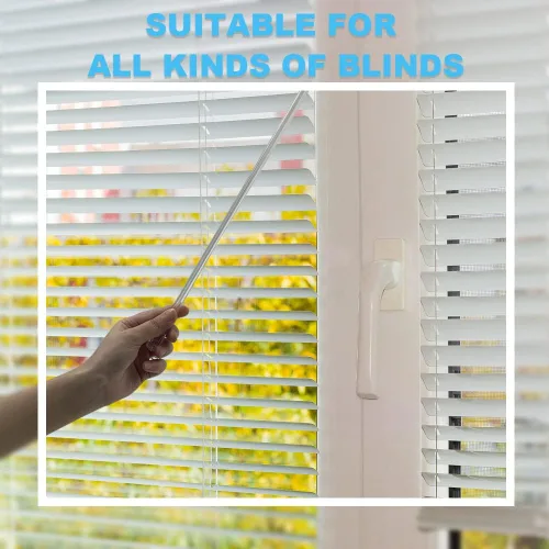 Vista 5 de 4 varitas ciegas de 12 pulgadas, barra inclinable para ventana, mango de control vertical de varita, repuesto de varilla inclinable transparente