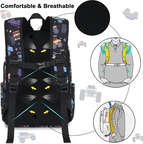 Vista 5 de CAMTOP Mochila preescolar para niños y niñas, mochila para niños pequeños, mochila escolar para jardín de infantes para edades de 3-8 años