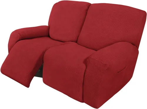 Vista 24 de Easy-Going Funda Elástica para Sofá Reclinable Cobertor de Sofá 4 Piezas Protector de Muebles Sofá Suave con Fondo Elástico Poliéster Spandex Tela
