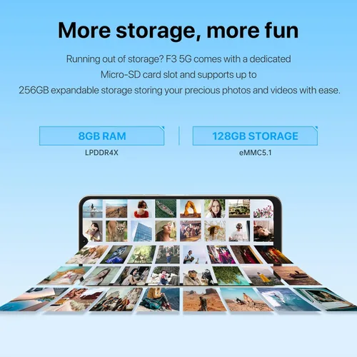 Vista 7 de UMIDIGI Teléfono celular desbloqueado 5G, banda global, AT&T, versión, T-Mobile, Octa-core 8GB RAM+128GB ROM teléfono Android, 6.7 pulgadas HD