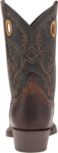 Vista 3 de Botas vaqueras Ariat occidentales RoughStock para niños, Marrón, 12 M US pequeño niño