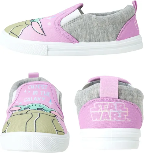 Vista 3 de Disney Zapatos de niña - Zapatillas sin cordones Ariel, Blancanieves, Belle, Rapunzel, Moana, Cenicienta, Baby Yoda, Minnie Mouse, 6T-12