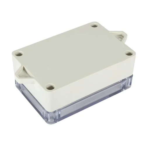 Vista 4 de Caja de conexiones ABS de 3.937 x 2.677 x 1.575 in, cubierta transparente, 3 piezas IP65 impermeable de plástico para proyectos con agujero de cable