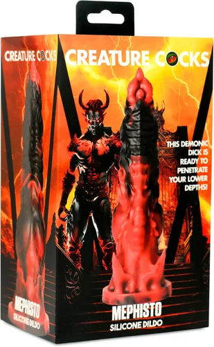 Vista 8 de CREATURE COCKS Mephisto - Consolador de silicona para hombres, mujeres y parejas. Consolador de fantasía, silicona de alta calidad. Base de ventosa