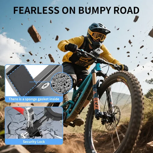 Vista 2 de Soporte universal de teléfono de aluminio para bicicleta, soporte universal para teléfono celular para todos los teléfonos de 4 a 7 pulgadas