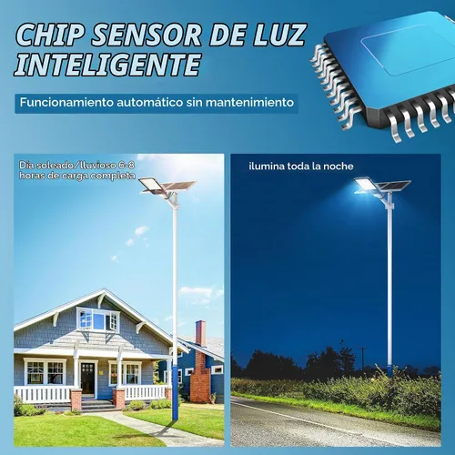 Vista 4 de OKPRO 20000W luces de calle solares al aire libre, control remoto, 7000K