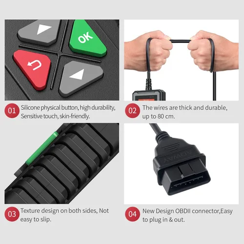 Vista 7 de Escáner EDIAG OBD2 YA-101 Lector de código automático para comprobar la luz del motor, sensor O2, prueba EVAP, prueba de monitor a bordo