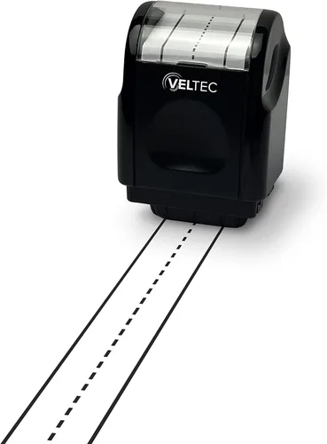 Vista 5 de Veltec Sello de rodillo de práctica de líneas de escritura a mano para niños, padres y profesores (negro)