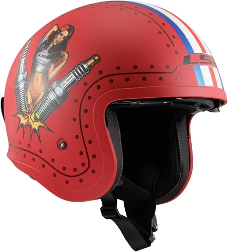 Vista 8 de Casco de moto de cara abierta Spitfire de LS2