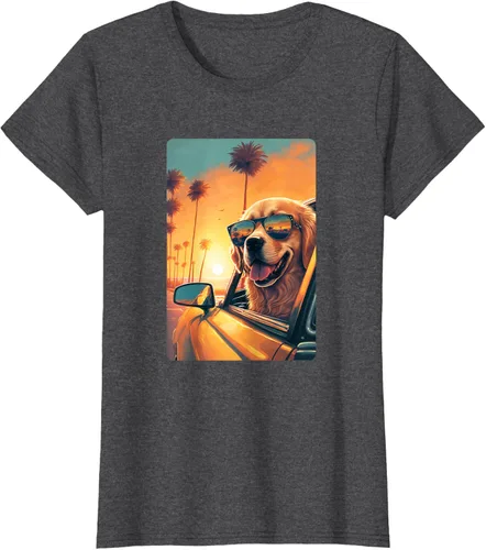 Vista 7 de Golden Retriever - Camiseta divertida de Golden Retriever con lentes, Negro