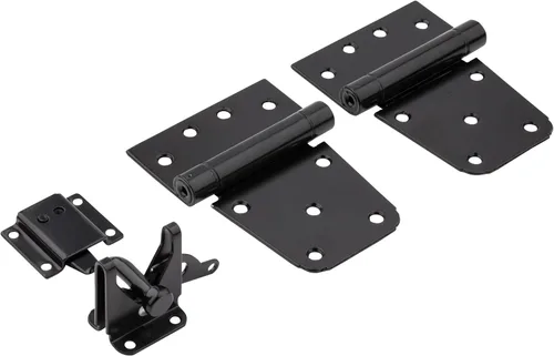 Vista 5 de National Hardware Kit de puerta de cierre automático, bisagras y pestillo