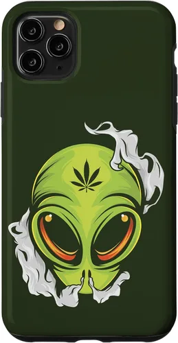 Vista 13 de Alien UFO Cannabis Marijuana Weed Hemp THC Ganja Gift Case for iPhone 17
