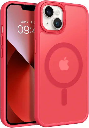Vista 12 de BENTOBEN Funda magnética para iPhone 13 y iPhone 14 [compatible con Magsafe] Funda translúcida mate para iPhone 13/14, delgada, a prueba de golpes