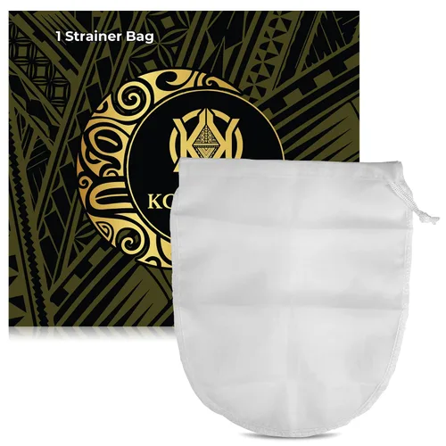 Vista 3 de 8 Oz Premium Vanuatu Waka Kava Kava con cordón de colador de kava