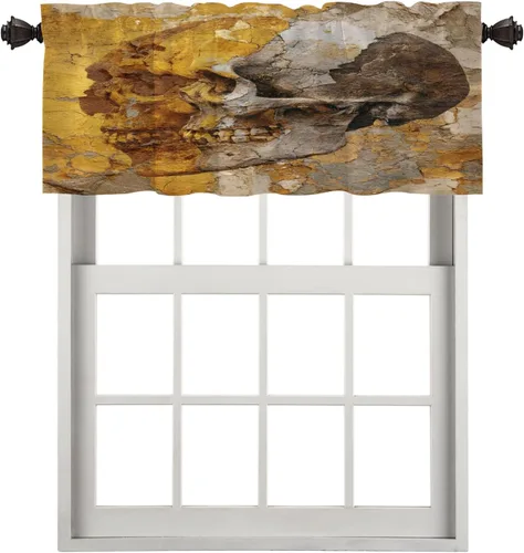 Vista 16 de Maritime Ocean Blackout Tier Curtains, Anchors Nautical Art Half Window Drapes for Kitchen with Rod Pocket,Room Darkening 2 Pack 26X24 Inches
