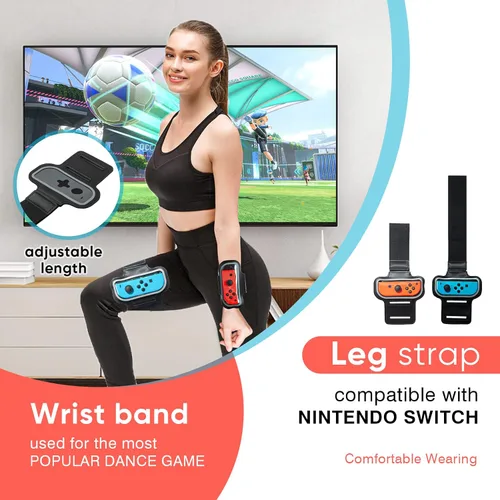 Vista 2 de Nintendo Switch Accessories Bundle, Switch Controllers Joy-Con Grips, 12 IN 1 Accessories Kit for Switch Sports Games, Tennis Rackets, Comfort Grips