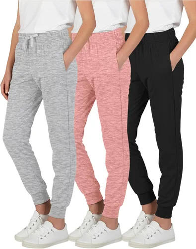 Vista 34 de Real Essentials Paquete de 3: pantalones deportivos casuales para niñas (de 7 a 16 años)