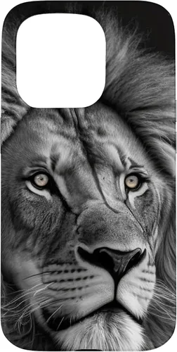 Vista 14 de Funda de retrato oscuro con cara de león para iPhone 16