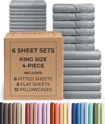 Vista 68 de Pack of 2, Twin Size 3 Piece Sheet Set - Breathable & Cooling - White