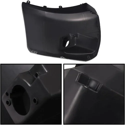 Vista 7 de G-PLUS Extremo del parachoques delantero compatible con Chevy Silverado 1500 2007-2013 frontal derecho e izquierdo con barra frontal imprimada
