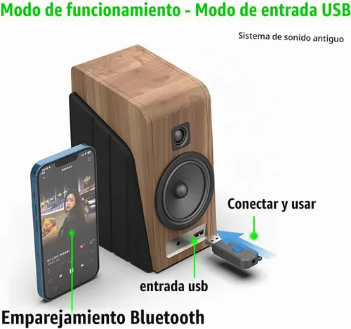 Vista 2 de Receptor Bluetooth USB, adaptador de audio inalámbrico Bluetooth 5.3 de 0.138 in, kit de música para el hogar, sistema de sonido estéreo