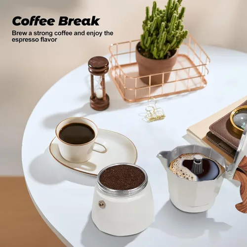 Vista 18 de Cafetera clásica de aluminio para 3 tazas Azul