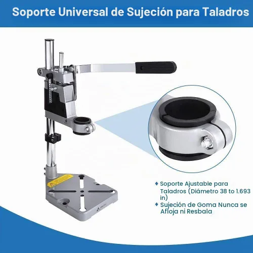 Vista 5 de Prensa de taladro GOTOTOTOP, soporte ajustable para taladro de escritorio