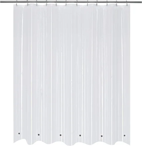 Vista 18 de Cortina de regadera para cabina de ducha 36x72, forro de cortina de regadera de plástico PEVA para baño, ligera e impermeable, 36 x 72, transparente