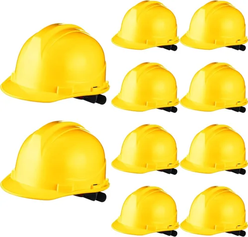 Vista 7 de Leumoi 10 piezas de casco de suspensión, casco duro de construcción para seguridad, estilo gorra de trinquete con correas de corona autoajustables