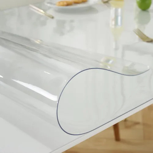 Vista 7 de LovePads -Protector transparente para escritorio, 1/16 pulgadas de grosor, 12 x 24 pulgadas, protector de vinilo transparente para mesa, escritorio