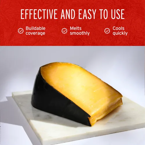 Vista 6 de Blended Waxes, Inc. Bloque de cera de queso, negro, 1 bloque Grado alimenticio premium, para elaboración de queso, conservando variedad de tipos