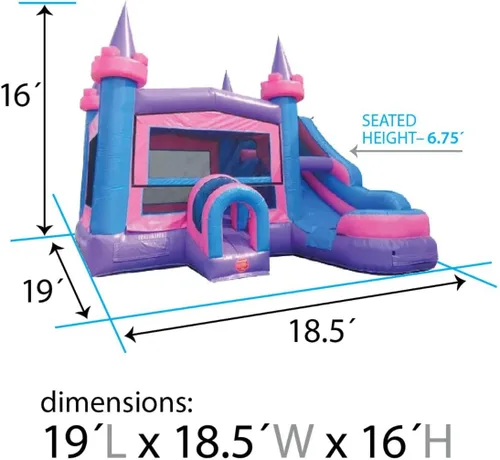 Vista 7 de TentandTable Tobogán acuático inflable para niños de 5 a 12 años, castillo animoso de grado comercial para adultos, casa de salto, incluye soplador