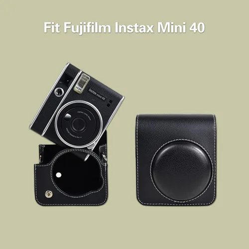 Vista 2 de Rieibi Funda protectora para Fujifilm Instax Mini 40, funda de piel sintética para cámara instantánea Fuji Instax Mini 40 - Mini 40 Funda de bolsa