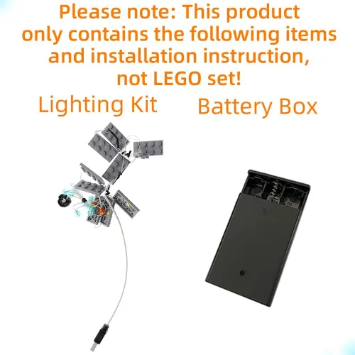 Vista 3 de GEAMENT Kit de luz LED para Iron Man Hall of Armor compatible con el modelo de bloques de construcción Lego 76125 (juego de modelos no incluidos)