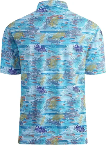 Vista 2 de Camisas de golf para hombre, manga corta, absorbe la humedad, ajuste seco, atlético, polo