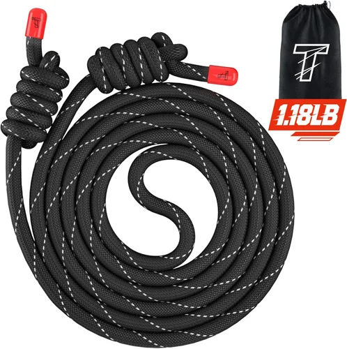 Vista 12 de Flow Rope Exercise Jump Rope For Fitness, Working Out, Flow with 9 Ft Adjustable Double Woven Workout Rope For Men, Women, Beginners' Training