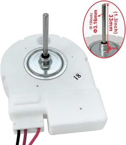 Vista 2 de Piezas de repuesto del motor del ventilador del evaporador del refrigerador DC12V 4W para el refrigerador Vissani/Frigidaire/Magic Chef, el motor