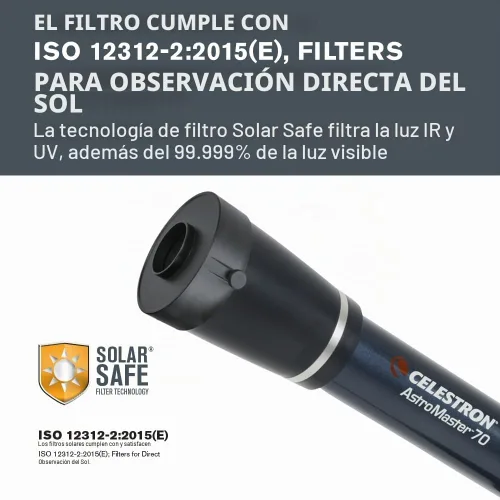 Vista 2 de Celestron Filtro solar EclipSmart para telescopios refractores AstroMaster