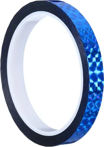 Vista 19 de PATIKIL Cinta prisma de 0.2 pulgadas x 55 yardas, adhesivo reflectante holográfico metalizado para detallar decoración de pared, arte, azul