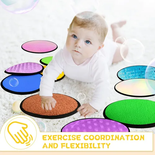 Vista 6 de 10 juegos de tapetes sensoriales para niños autistas, azulejos sensoriales texturizados, juguetes sensoriales para bebés y niños pequeños