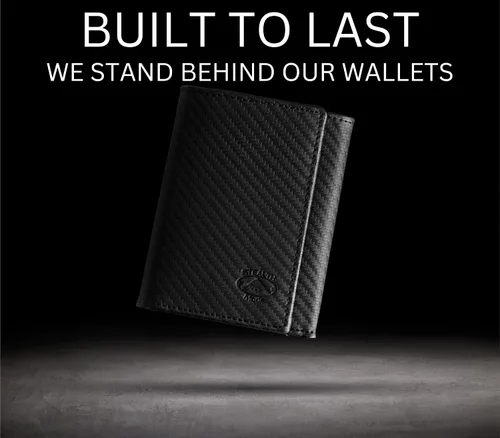 Vista 7 de Stealth Mode Billetera triple Cartera con bloqueo RFID con soporte para identificación Funda de cuero para dinero, tarjetas de crédito