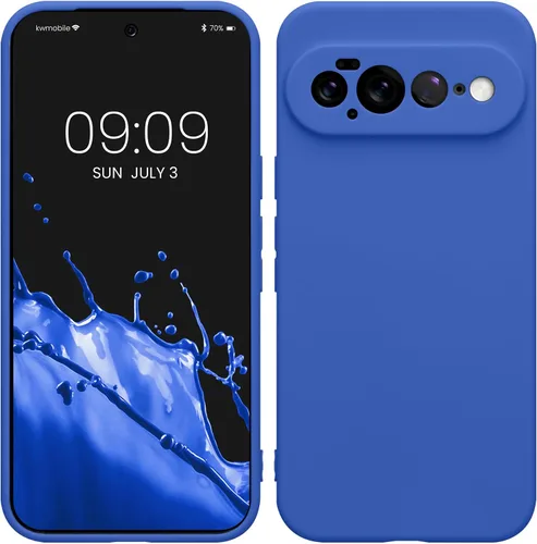 Vista 166 de kwmobile Funda compatible con Google Pixel 9 - Funda protectora delgada de TPU para teléfono - Acabado mate suave - Piedra antigua