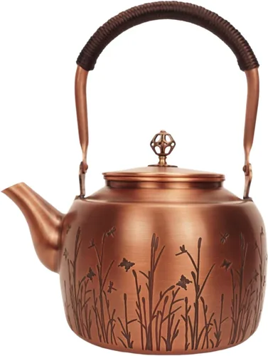 Vista 9 de Kkekos Tetera de Cobre Hecha a Mano para Estufa 2000ml (Tipo1)