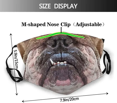 Vista 2 de goincrond Divertida máscara facial de animales lavable de tela transpirable reutilizable con filtros para adultos mujeres hombres y jóvenes