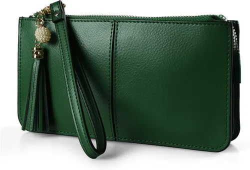 Vista 11 de befen Clutch de Muñeca de Cuero Genuino para Mujeres Ultra-Delgado Portador de Tarjetas de Crédito para Damas Cartera Monedero con Protección RFID