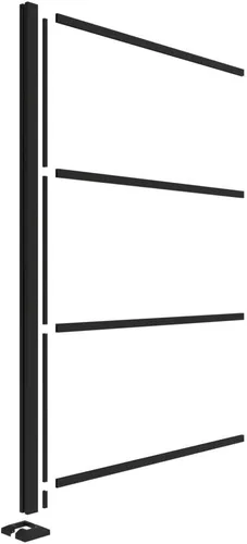 Vista 2 de Kit de extensión de poste de aluminio decorativo de aluminio negro mate de 2 x 4 pies