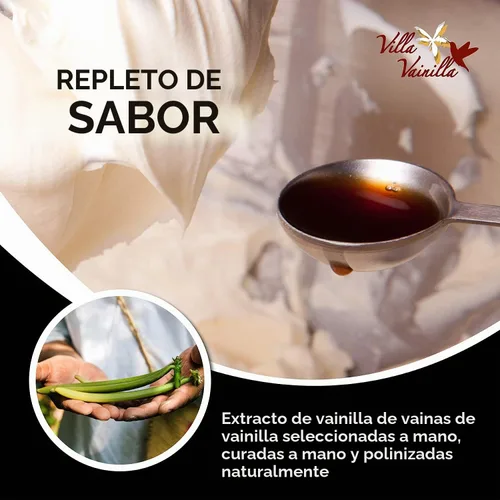 Vista 3 de Villa Vainilla Extracto de vainilla pura, Elixir Premium Mexican Vanilla Extracto de vainilla puro natural Para chefs y cocina casera Perfecto