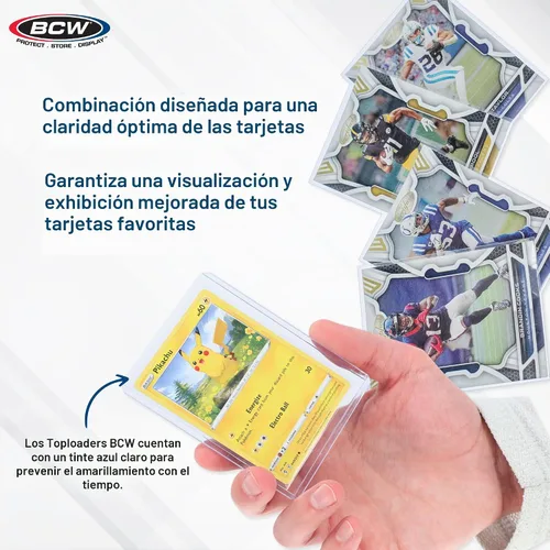 Vista 4 de BCW Combo de fundas para tarjetas y cargadores superiores, estándar de 20