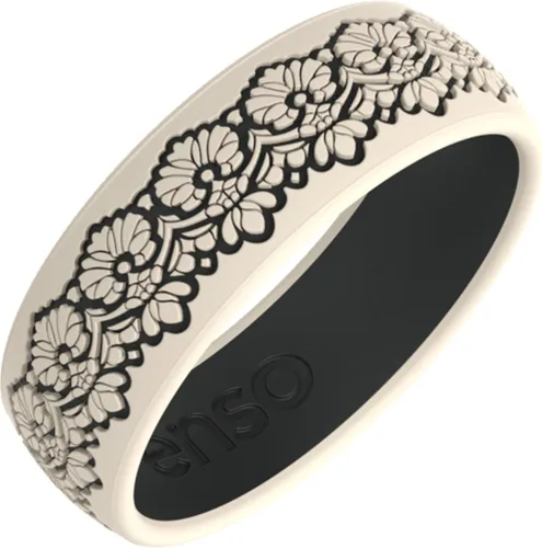 Vista 16 de Enso Rings Signature Etched Collection - Anillos clásicos de silicona grabados - Diseño cómodo y flexible - Fabricado en Estados Unidos