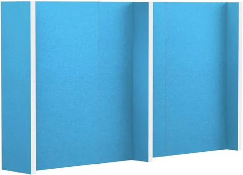 Vista 63 de EverPanel - Kit de pared modular de 7 x 7 pies, color azul oscuro SoundSorb con ribete negro, divisor de habitación, paneles de pared entrelazados